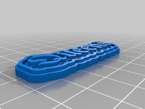 queens multiline tag keychain keychains customized 3d print model - Mito3D