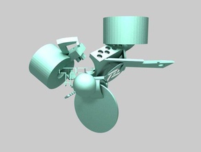 gy-63 Miniatur-dvd-Kanone Kunst boolean element patch Vorsichtsmaßnahmen union 3d print model - Mito3D