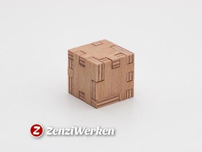 grblgruss cube puzzle cnclaser puzzles cnc router lasercut plywood stepcraft zenziwerken 3d print model - Mito3D
