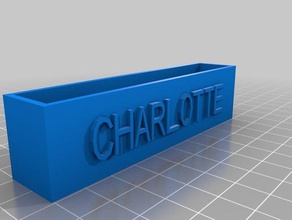 charlotte titolare della carta office personalizzato 3d print model - Mito3D