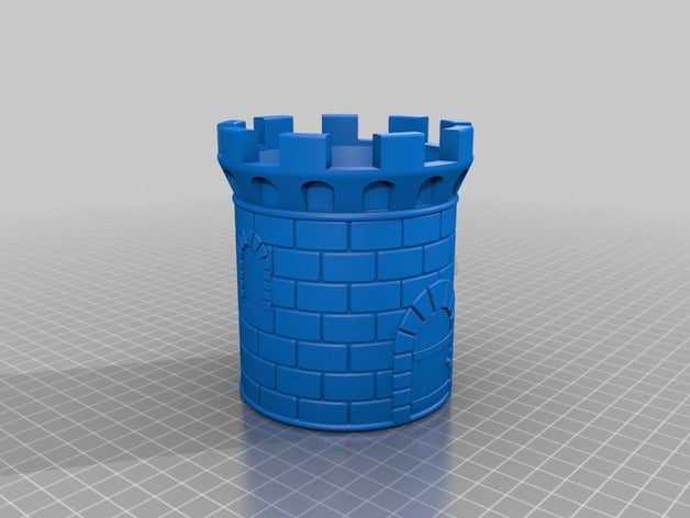 castelo de caneta organização escritorio porta-canetas 3D print model - Mito3D