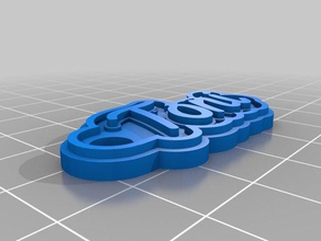 ton&iacute trousseau de clés porte-clés personnalisé 3d print model - Mito3D