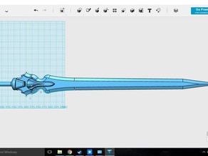 mães rosario espada de arte online adereços asuna são 3d print model - Mito3D