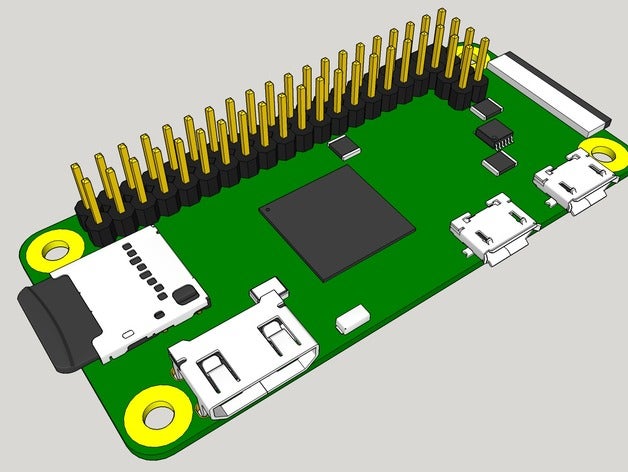 raspberry pi-null-version 13-Referenz-Modell computer Vorlage 3D print model - Mito3D