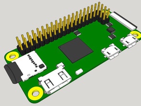 13 raspberry pi sıfır sürümü referans modeli bilgisayar şablon 3d print model - Mito3D