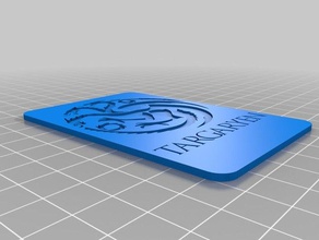 targaryen casa de cartão agot lcg 2d arte 3d print model - Mito3D