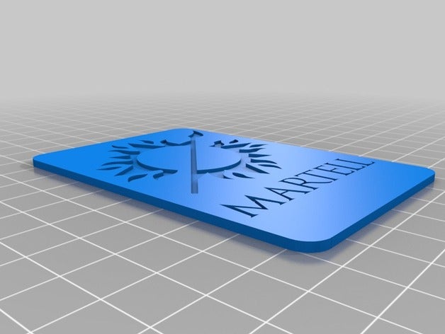 martell house card agot lcg 2d 3D print model - Mito3D