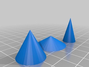 volume do cone 3d impressão mathproject tinkercad 3d print model - Mito3D