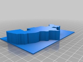 mi personalizados estados contiguos de unidos prisma mapa viaje alabama el aprendizaje 3d print model - Mito3D