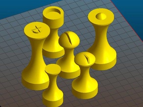 modern simplistic chess set 3d print model - Mito3D