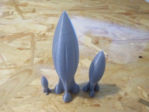 Rakete Modelle cool - Spielzeug vase 3d print model - Mito3D