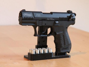 gun stand walther p22 9mm pak 10 rounds tool holders boxes cal holder p99 P99 3d print model - Mito3D