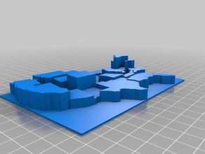 map learning customized 3d print model - Mito3D