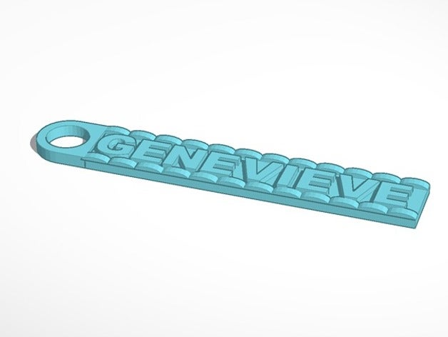 genevieve key ring 3d drucken 3D print model - Mito3D