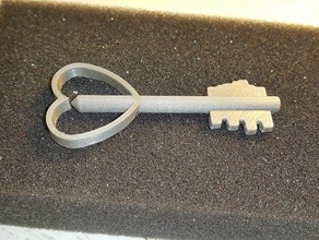 Herz-Schlüssel-Schlüssel-coeur Schmuck bijoux- Schlüsselanhänger- pendentif 3d print model - Mito3D