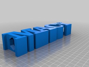 macy i segni loghi personalizzato 3d print model - Mito3D