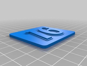 16 de porte-clés personnalisé 3d print model - Mito3D