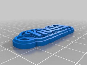 minha personalizado de várias linhas tag chaveiro kinki chaveiros 3d print model - Mito3D