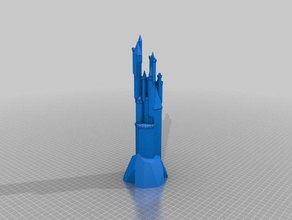 my customized castle 3 buildings structures 3d print model - Mito3D