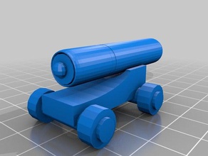 canon de marine 3d l'impression 3d print model - Mito3D