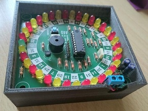 pollin roulette case enclosure 9v battery holder electronics 3d print model - Mito3D