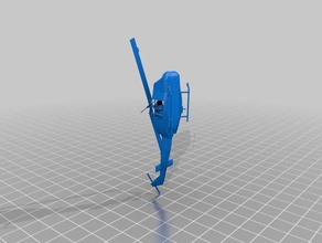 uh 1d helicopter models 3d print model - Mito3D