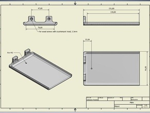 Platte telecommande Container Wand 3d print model - Mito3D