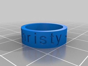 christy andy les anneaux personnalisé 3d print model - Mito3D