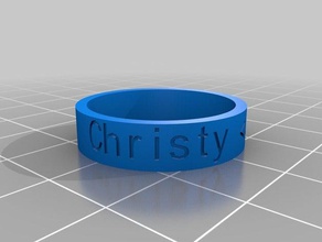 christy andy 13 les anneaux personnalisé 3d print model - Mito3D