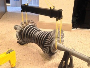 steam turbine model low pressure rotor v1 engineering 3d print model - Mito3D