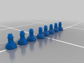 3d slash pm3d chess set 3 pawns 3d print model - Mito3D