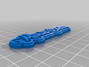 maria costa multiline tag keychain keychains customized 3d print model - Mito3D