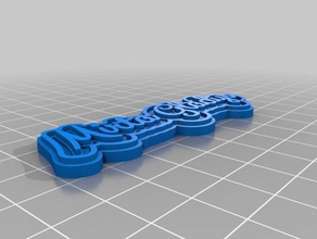 mirta gladys multiline tag keychain keychains customized 3d print model - Mito3D