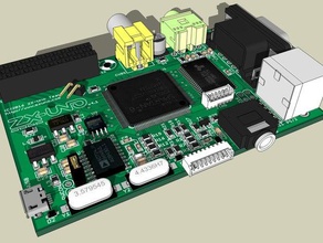 zx-uno pcb bileşenleri elektronik 3d print model - Mito3D