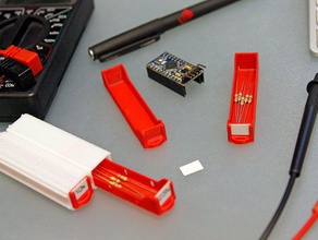 empilable résistance d'étiquettes de boîtes l'électronique boîtier électronique 3d print model - Mito3D