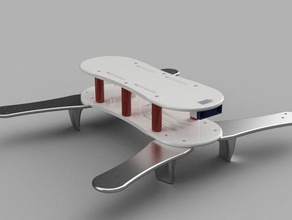 yarış quadcopter v2 rc araç gerçek yarışçı multirotor uzaktan denetim 3d print model - Mito3D