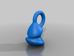 klein bottle sqashed openscad math art nspline 3d print model - Mito3D