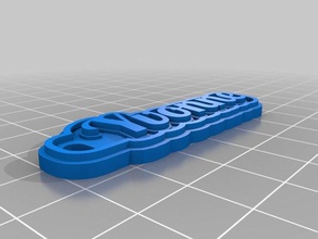 özelleştirilmiş çok satırlı etiket anahtarlığım Anahtarlık 3d print model - Mito3D