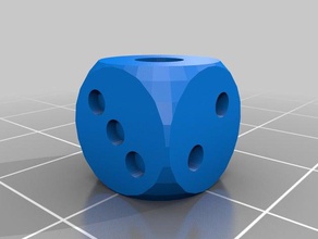 simple rounded die dice 3d print model - Mito3D
