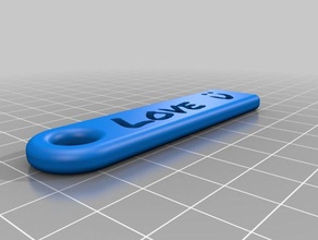 love &uuml key chain accessories customized 3d print model - Mito3D