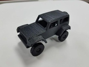 jeep suspension 3d printing 4x4 rubicon wrangler monster truck off road skills usa state win toy car 3d print model - Mito3D