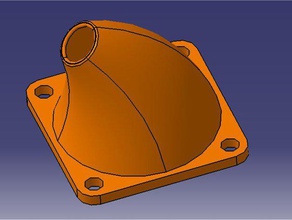 reprap prusa i3 rework 15 extruder fan horn 3d printer accessories duct printing area 3d print model - Mito3D