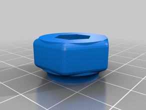 14in hex somun topuzu diy özelleştirilmiş 3d print model - Mito3D