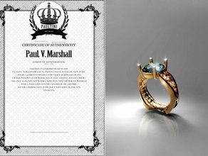 solares pino de ajuste anel estilo egípcio anéis jóias jewlery paultini configurações pedra 3d print model - Mito3D