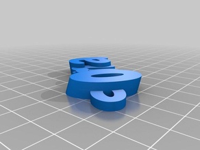 özelleştirilmiş iamburnys benim orna keyfob Anahtarlık v2text 3d print model - Mito3D