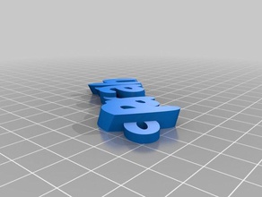 özelleştirilmiş iamburnys adımı keyfob Anahtarlık v2parash 3d print model - Mito3D