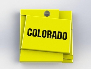 colorado-Karte keychain Schlüsselanhänger 3d-Karte broncos nuggets rockies 3d print model - Mito3D