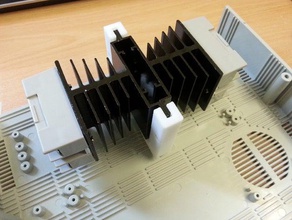 ssr heat sink holder electronics heatsink solid state relay 3d print model - Mito3D