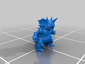 nidoking 3d la stampa pokemon 3d print model - Mito3D