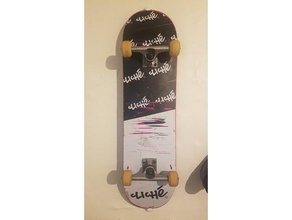 skateboard holder organization mount wall 3d print model - Mito3D